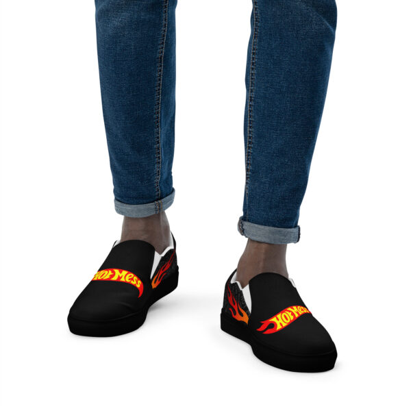 Hot Mess Men’s slip-on canvas shoes - Image 11