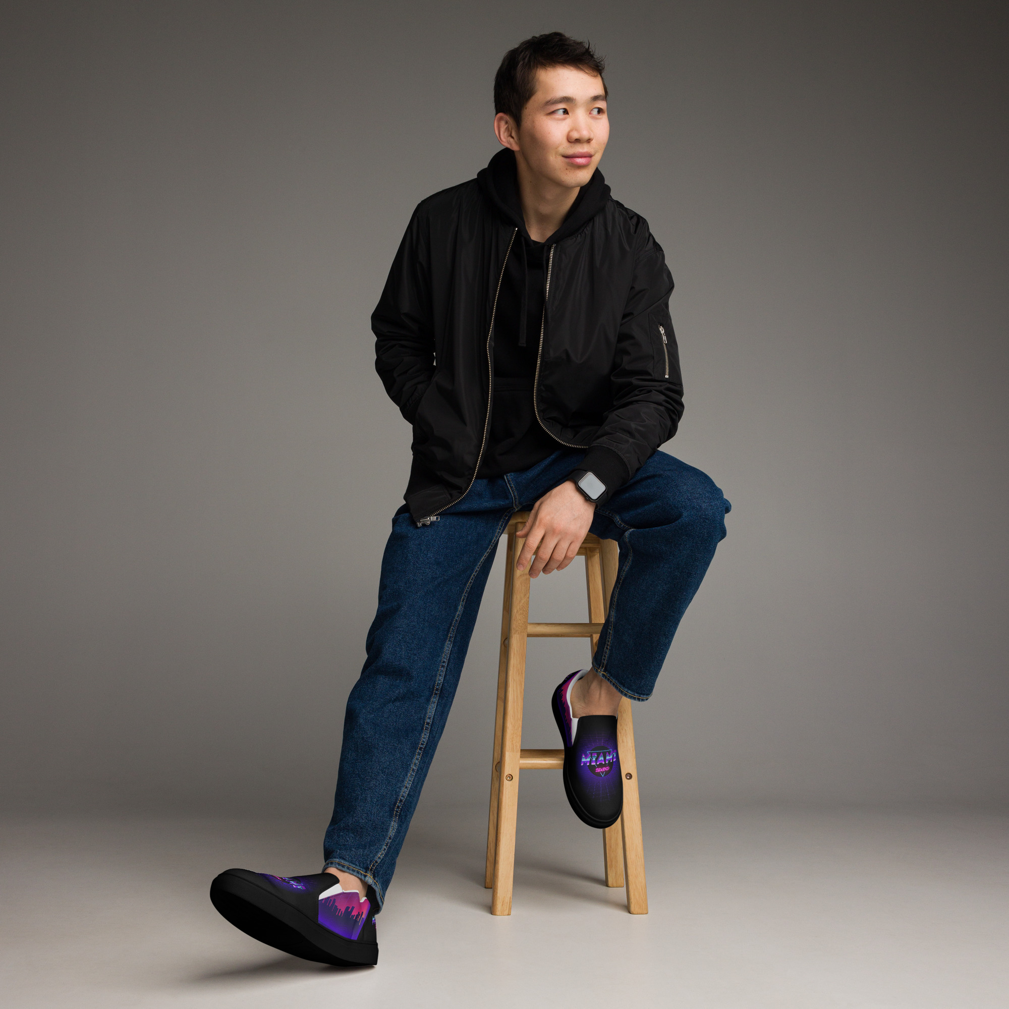 Retro Vaporware v1 Men’s slip-on canvas shoes - Image 18