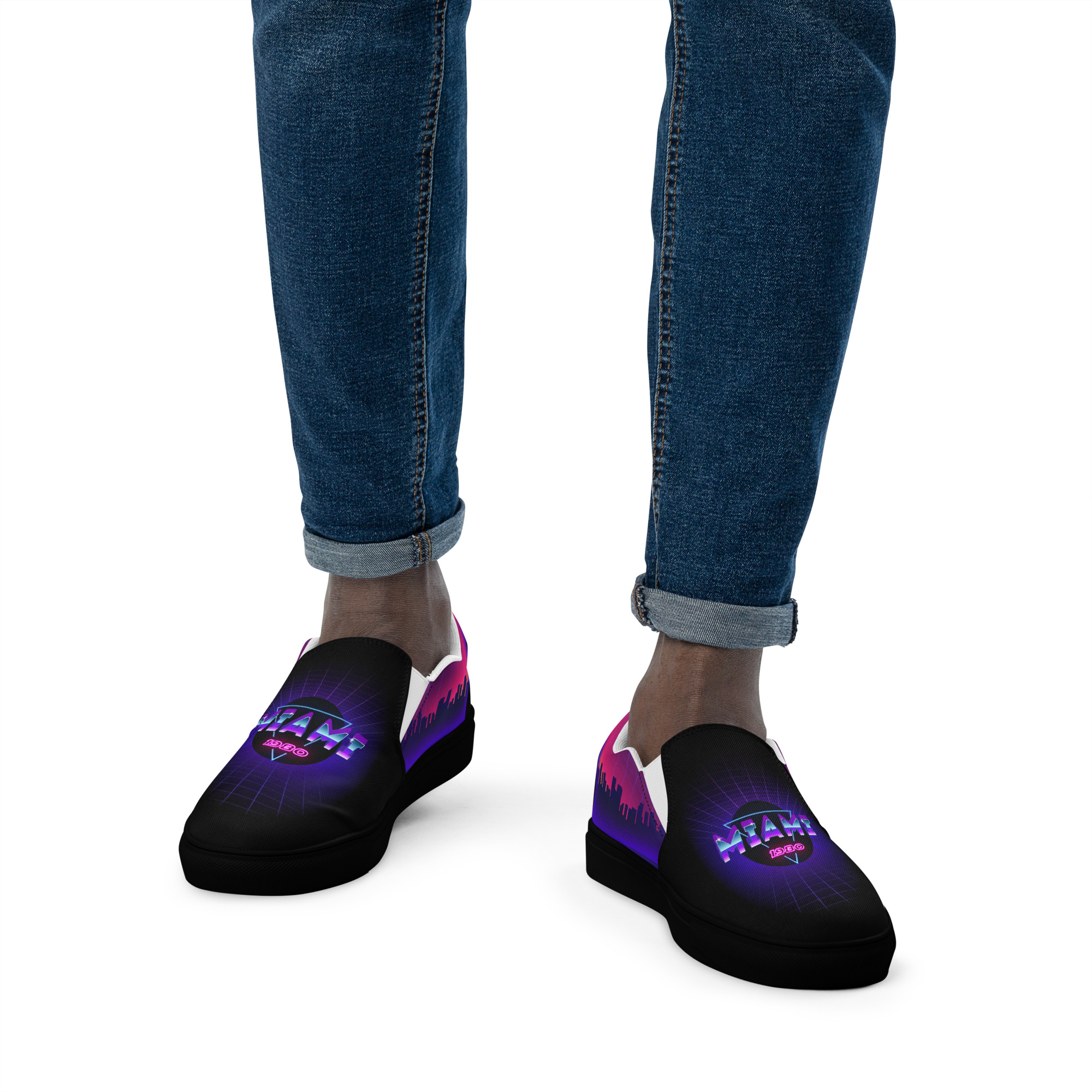 Retro Vaporware v1 Men’s slip-on canvas shoes - Image 19