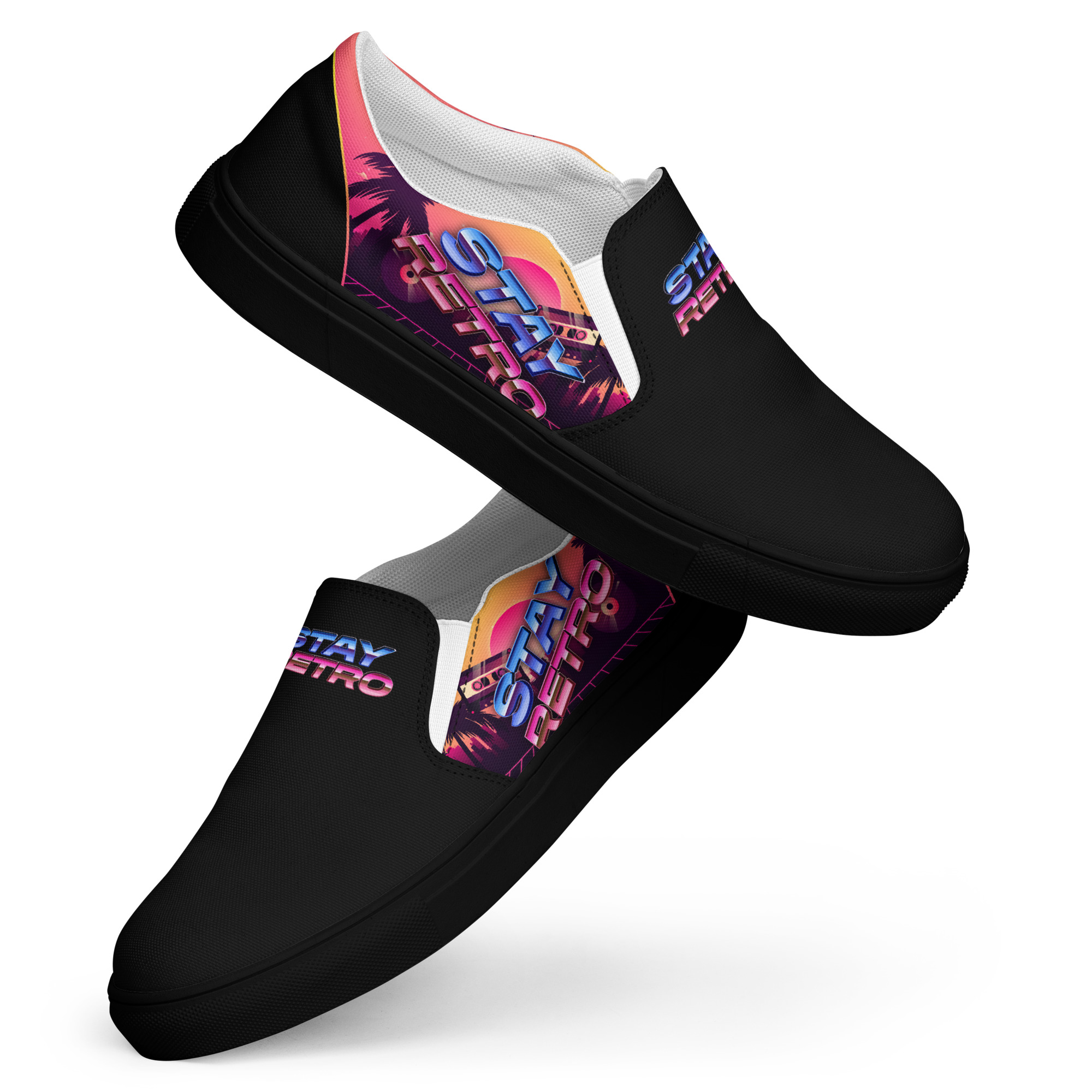 Retro Vaporware v3 Men’s slip-on canvas shoes - Image 10