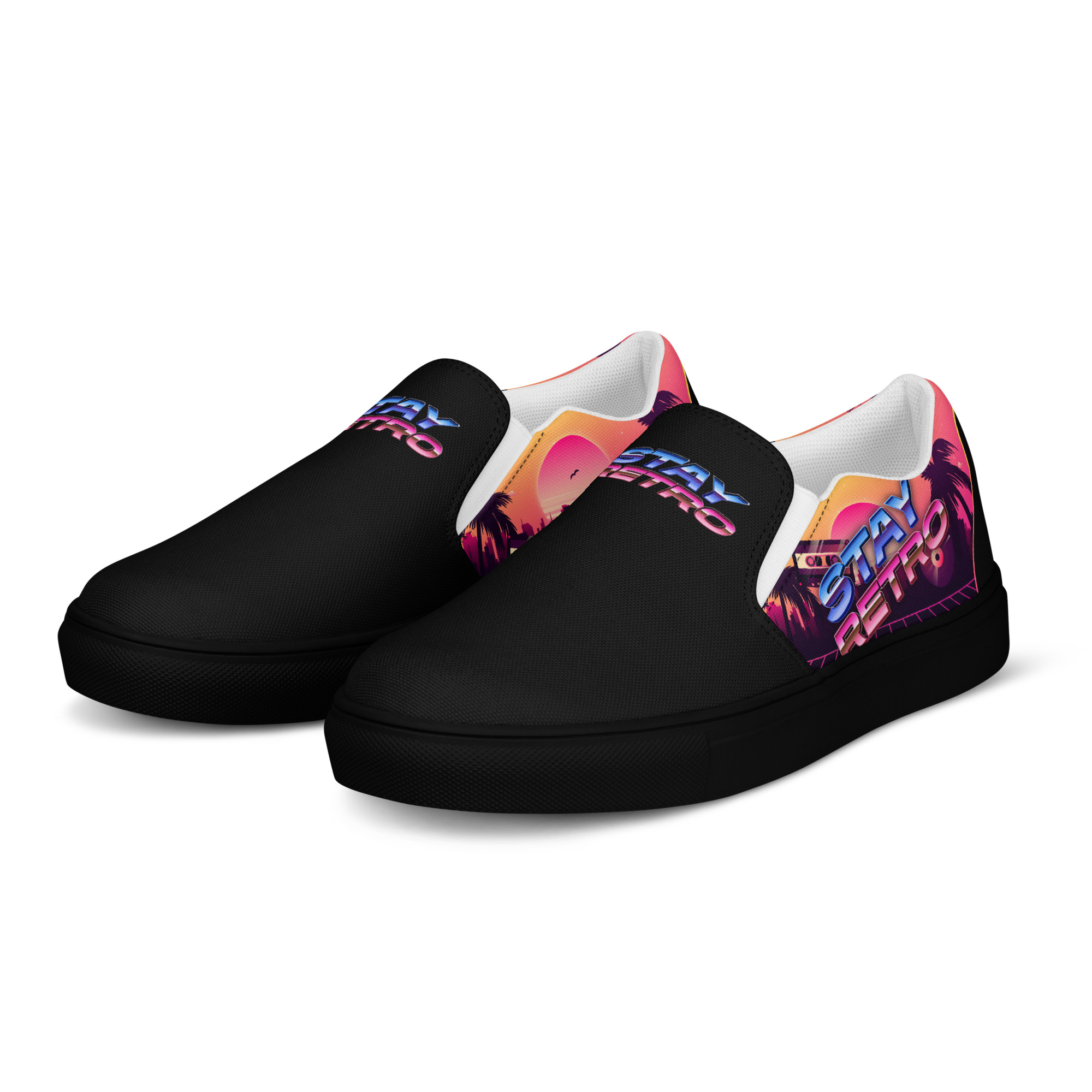 Retro Vaporware v3 Men’s slip-on canvas shoes - Image 13