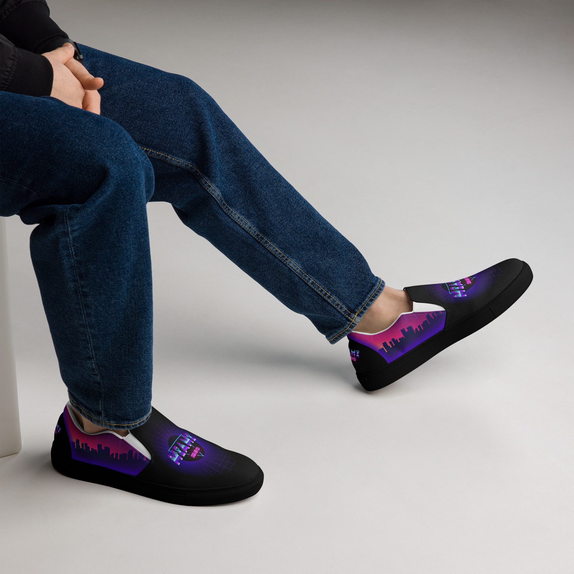 Retro Vaporware v1 Men’s slip-on canvas shoes - Image 15