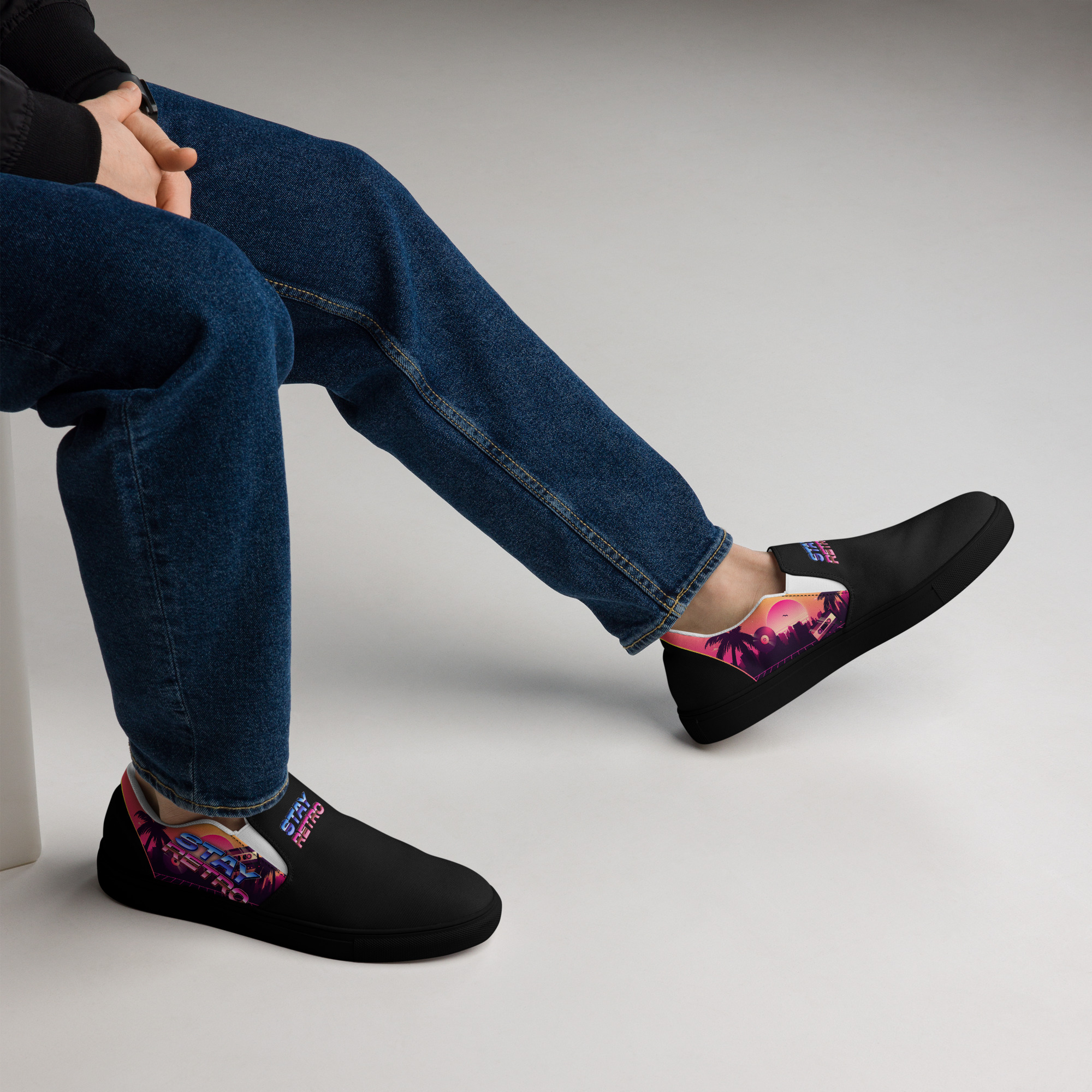 Retro Vaporware v3 Men’s slip-on canvas shoes - Image 15