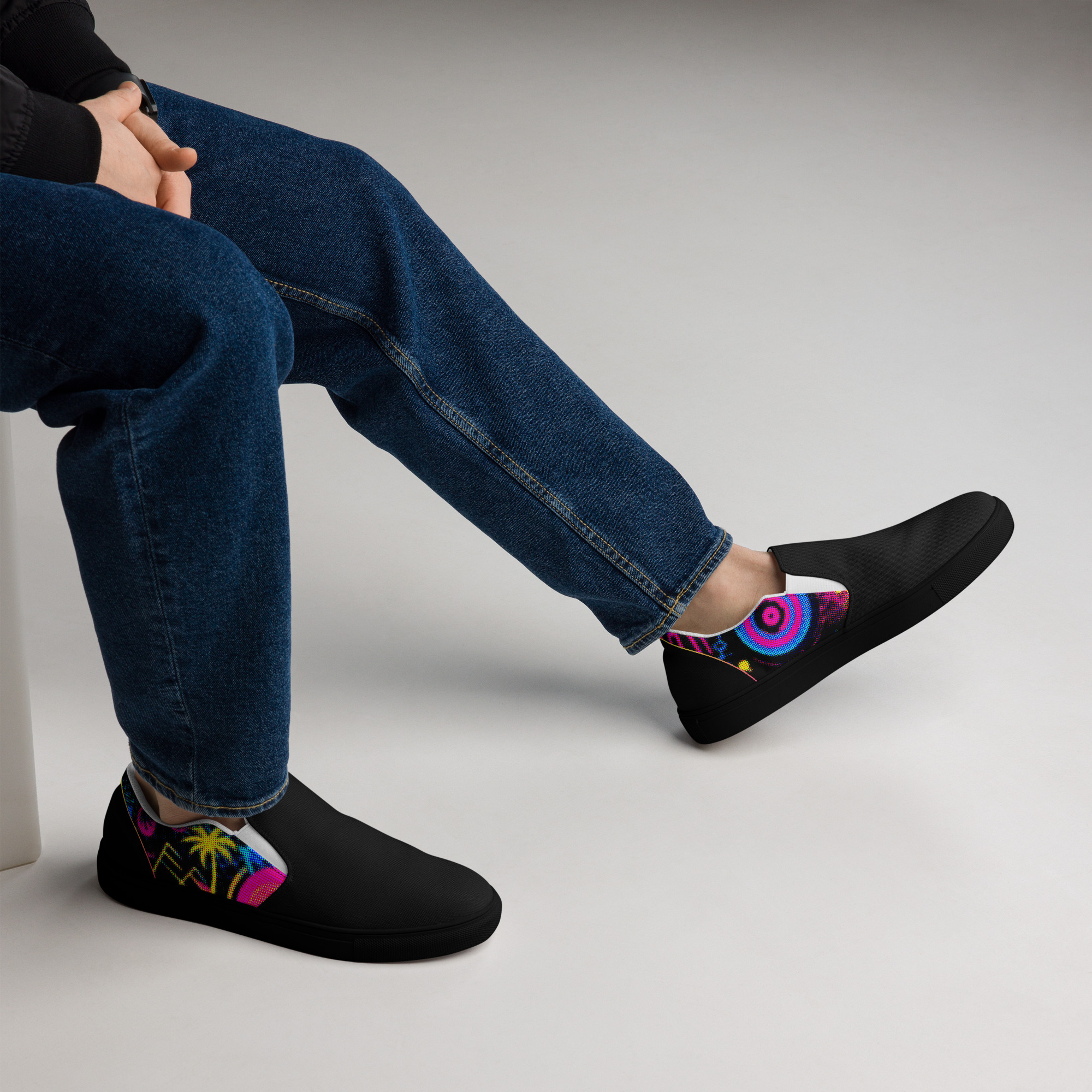 Retro Vaporware v4 Men’s slip-on canvas shoes - Image 15