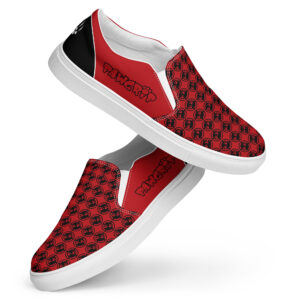Pawgrip Red Men’s slip-on canvas shoes