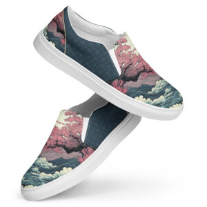 Japanese Ukiyo-e v2 Men’s slip-on canvas shoes