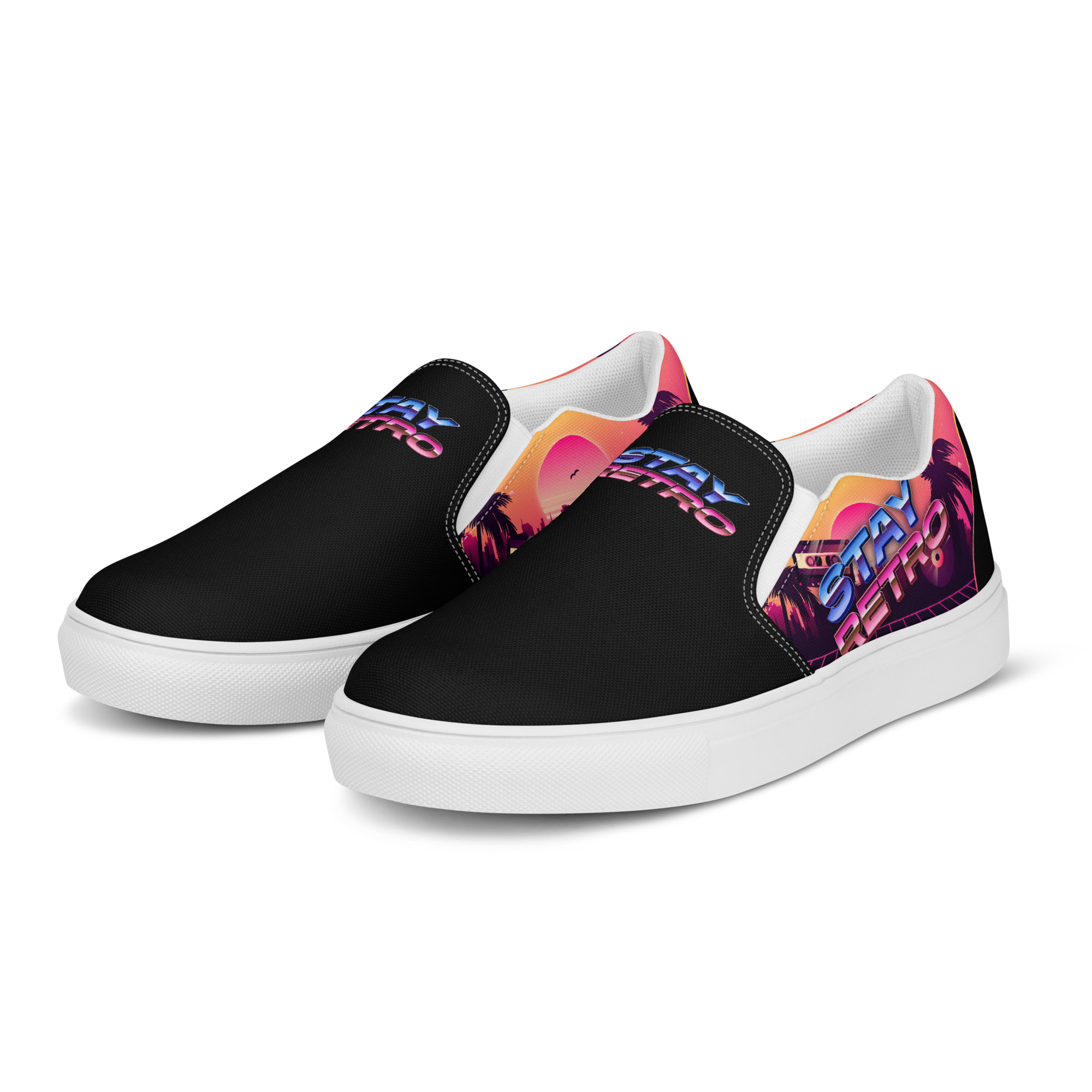 Retro Vaporware v3 Men’s slip-on canvas shoes - Image 4