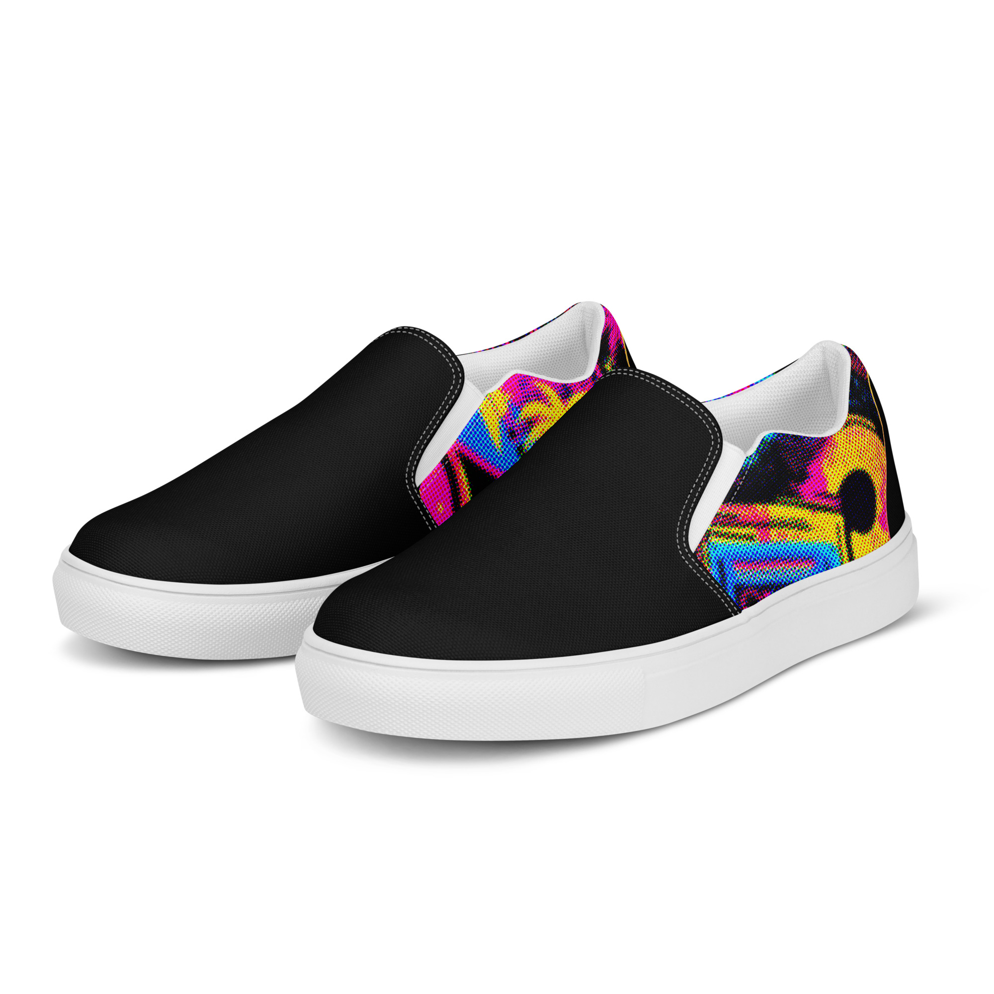 Retro Vaporware v4 Men’s slip-on canvas shoes - Image 4