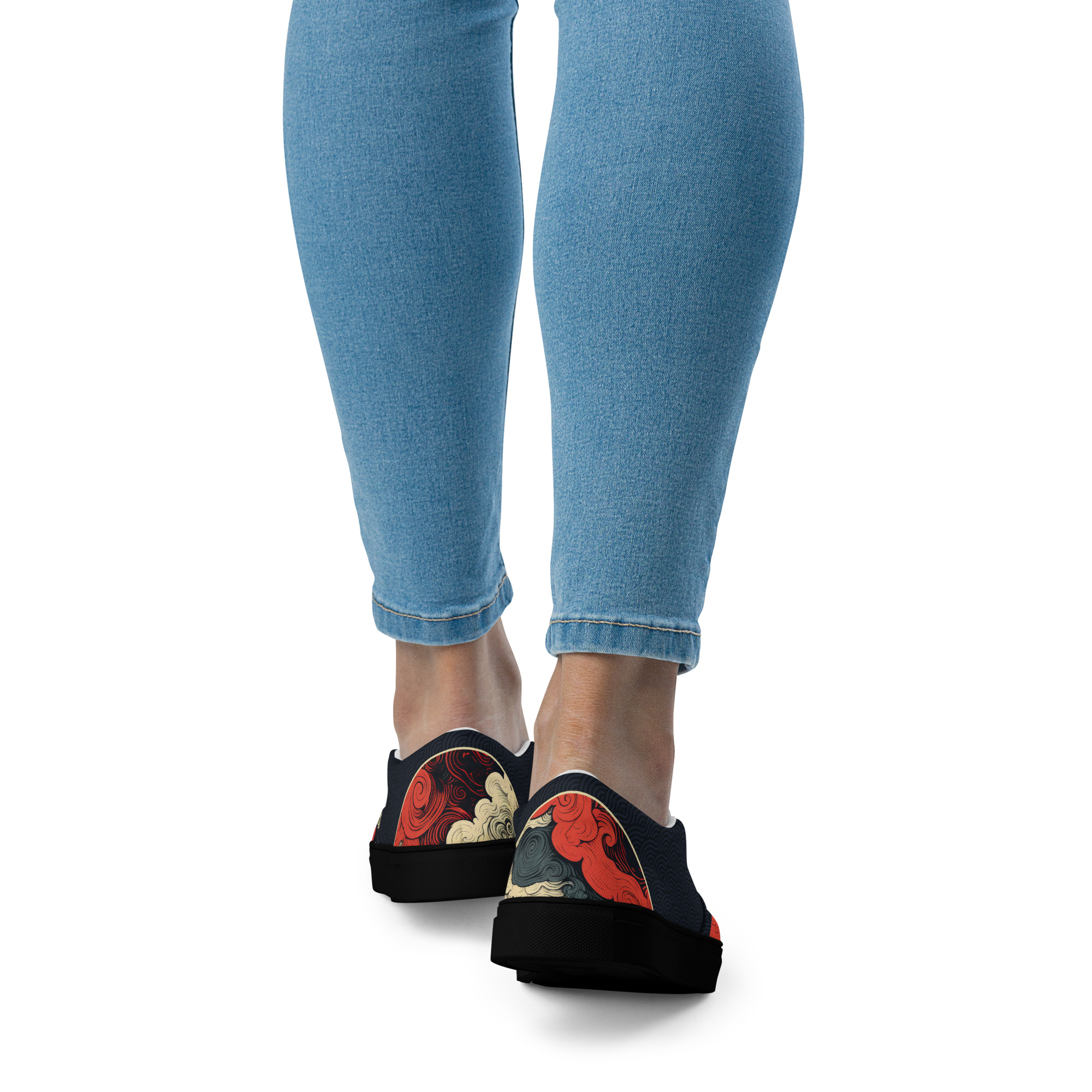 Japanese Ukiyo-e v1 Women’s slip-on canvas shoes - Image 18