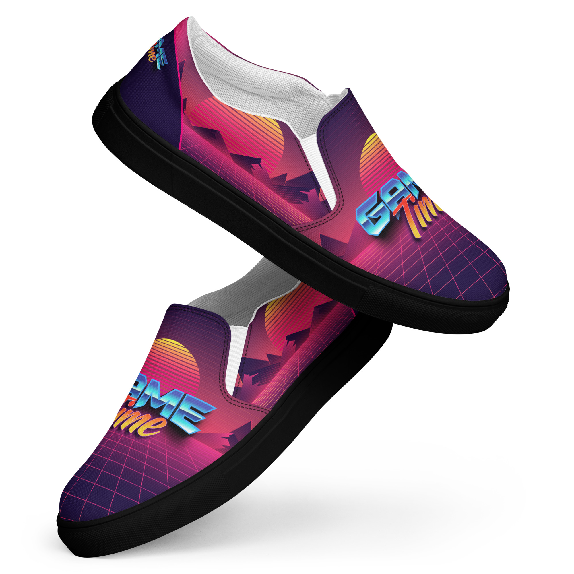 Retro Vaporware v2 Women’s slip-on canvas shoes - Image 9