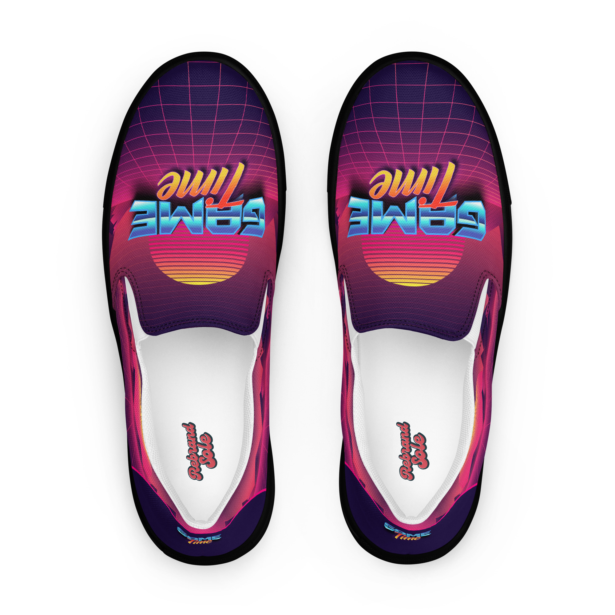 Retro Vaporware v2 Women’s slip-on canvas shoes - Image 13