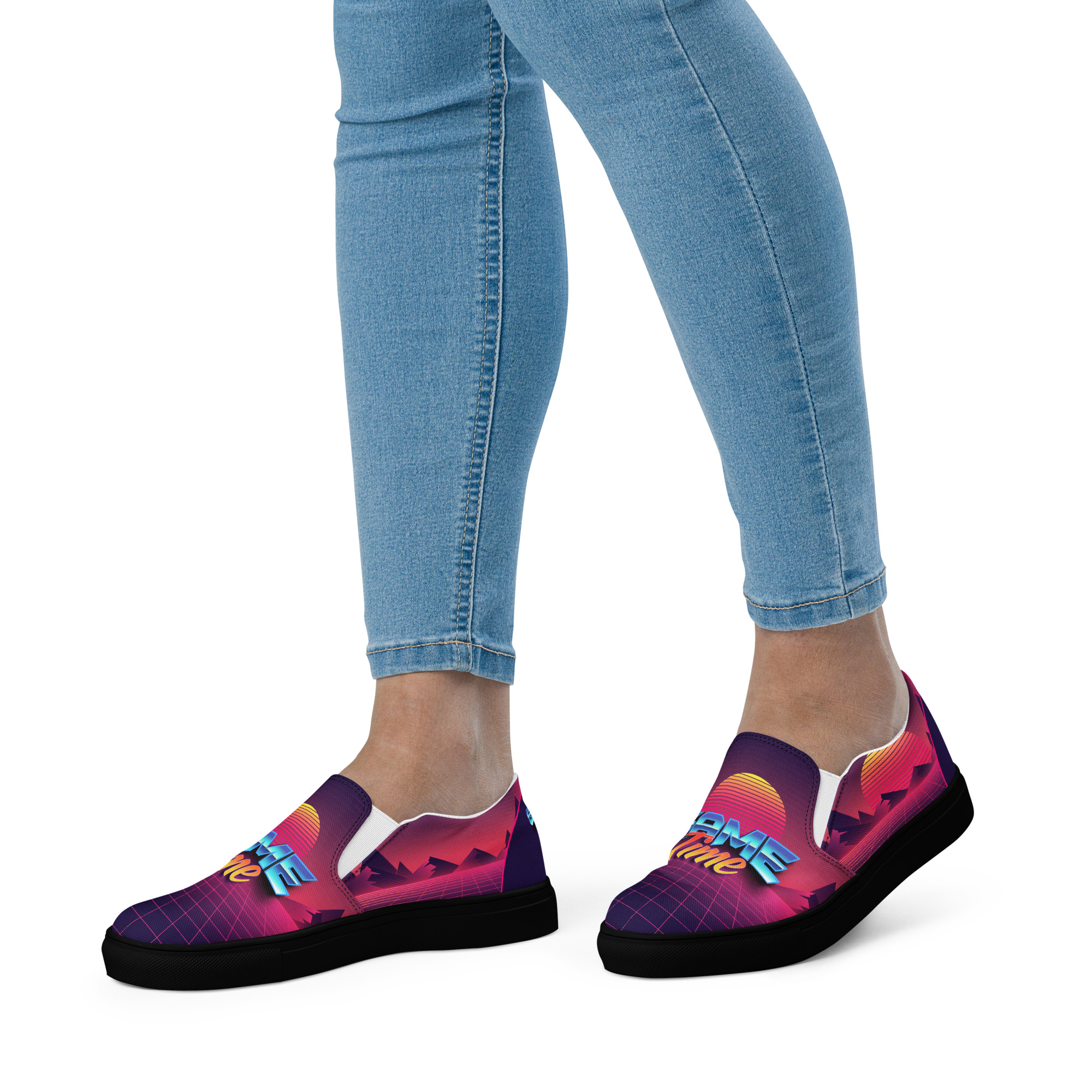 Retro Vaporware v2 Women’s slip-on canvas shoes - Image 16