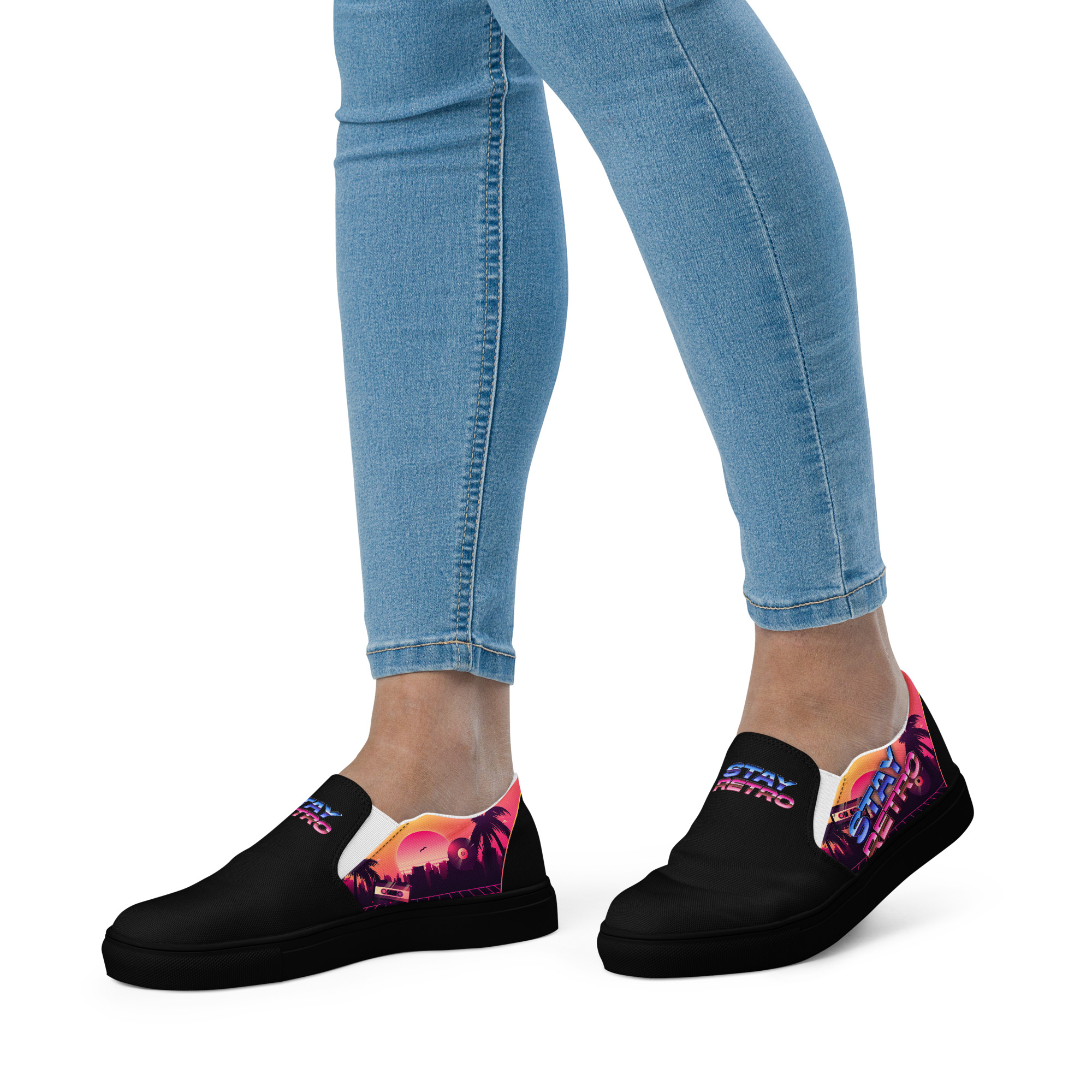 Retro Vaporware v3 Women’s slip-on canvas shoes - Image 16