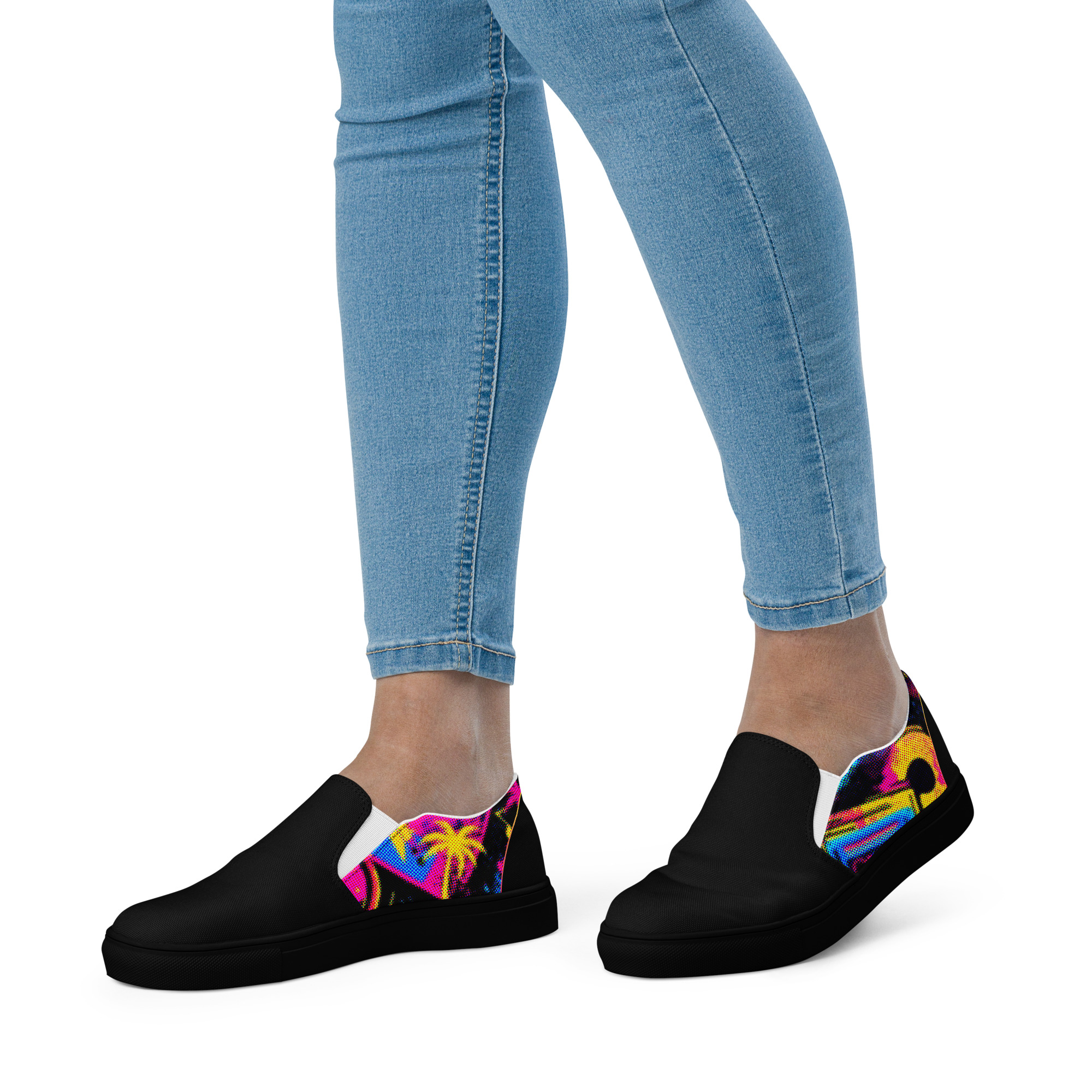 Retro Vaporware v4 Women’s slip-on canvas shoes - Image 16