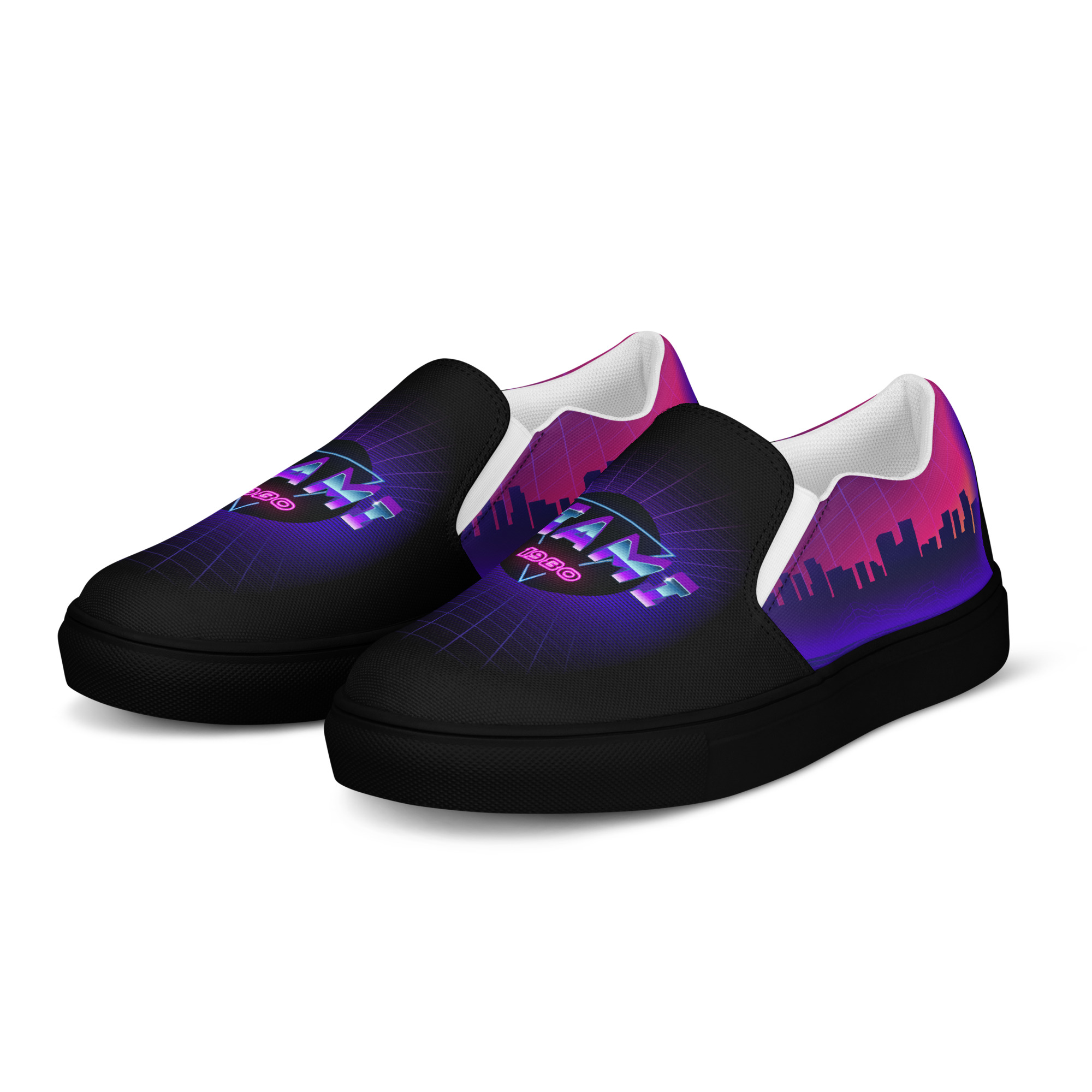 Retro Vaporware v1 Women’s slip-on canvas shoes - Image 13