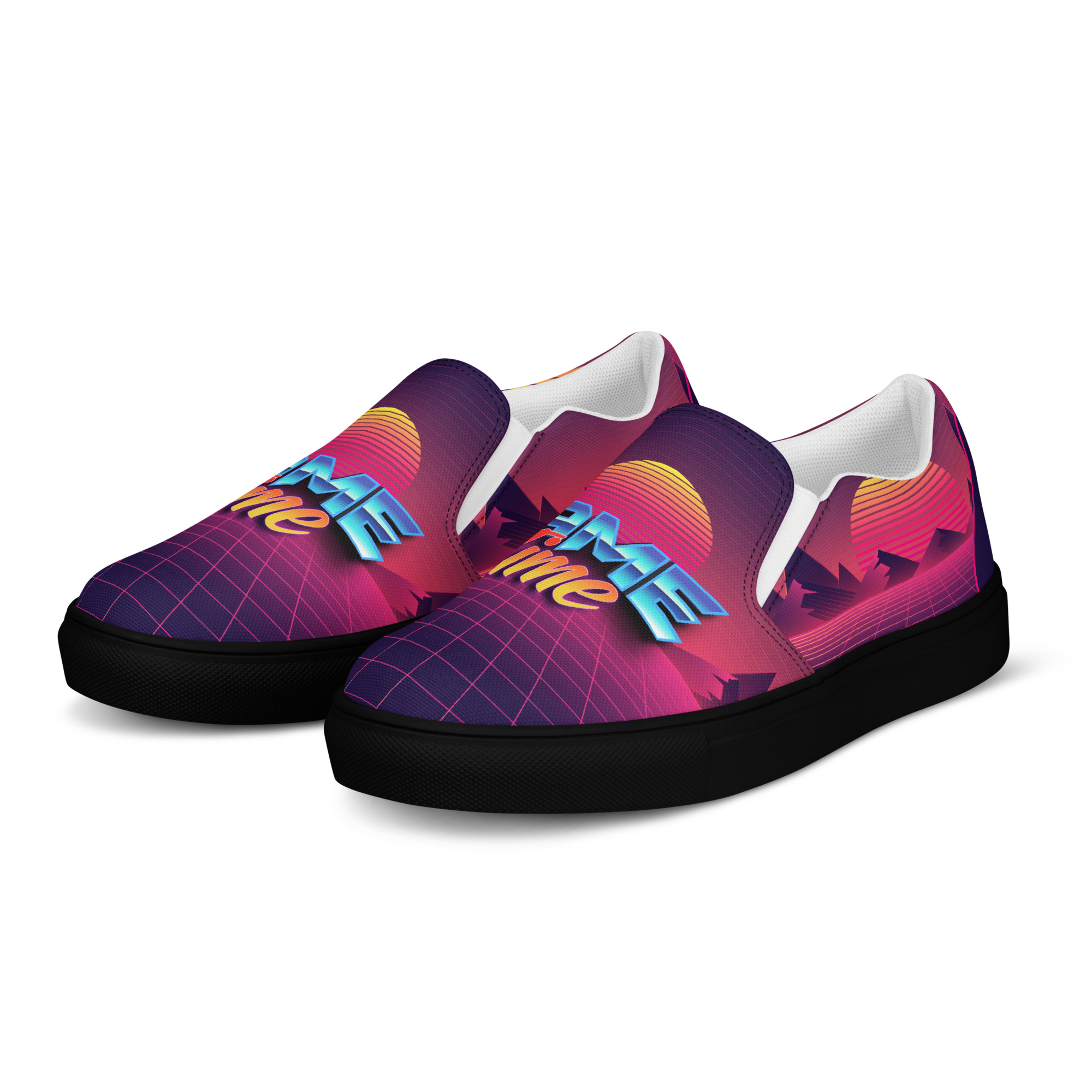 Retro Vaporware v2 Women’s slip-on canvas shoes - Image 12