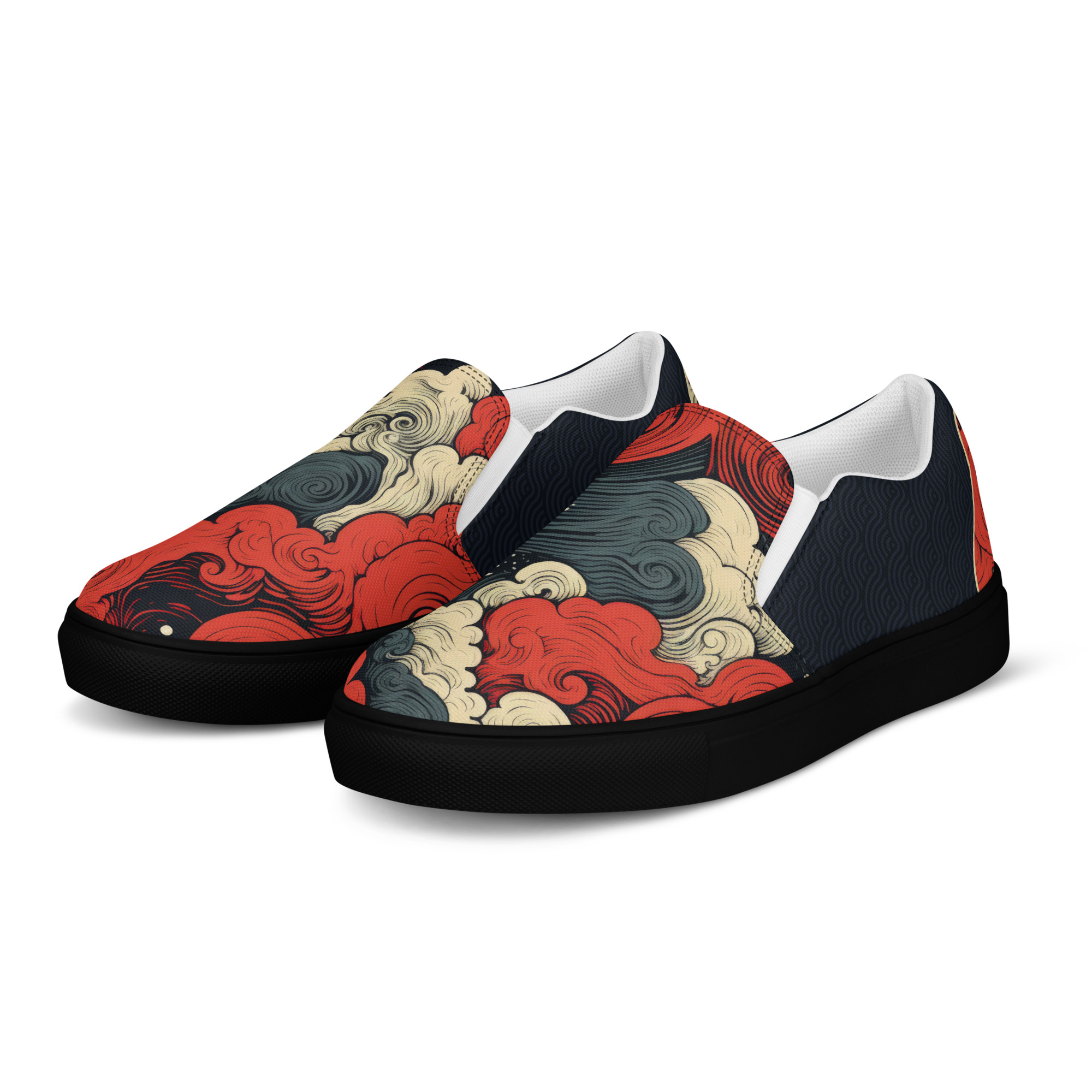 Japanese Ukiyo-e v1 Women’s slip-on canvas shoes - Image 12
