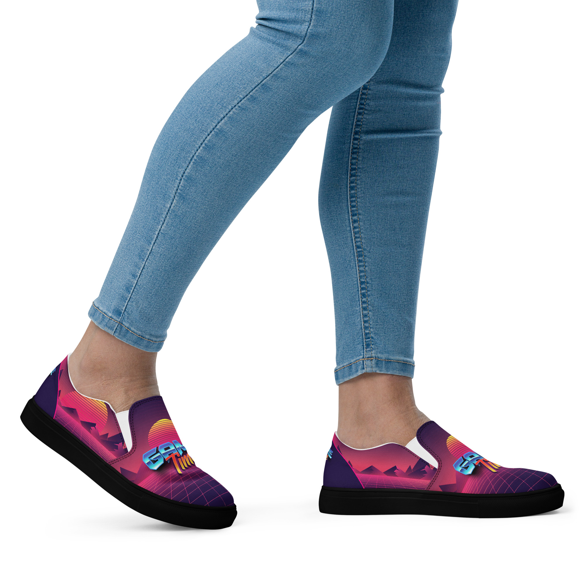 Retro Vaporware v2 Women’s slip-on canvas shoes - Image 17
