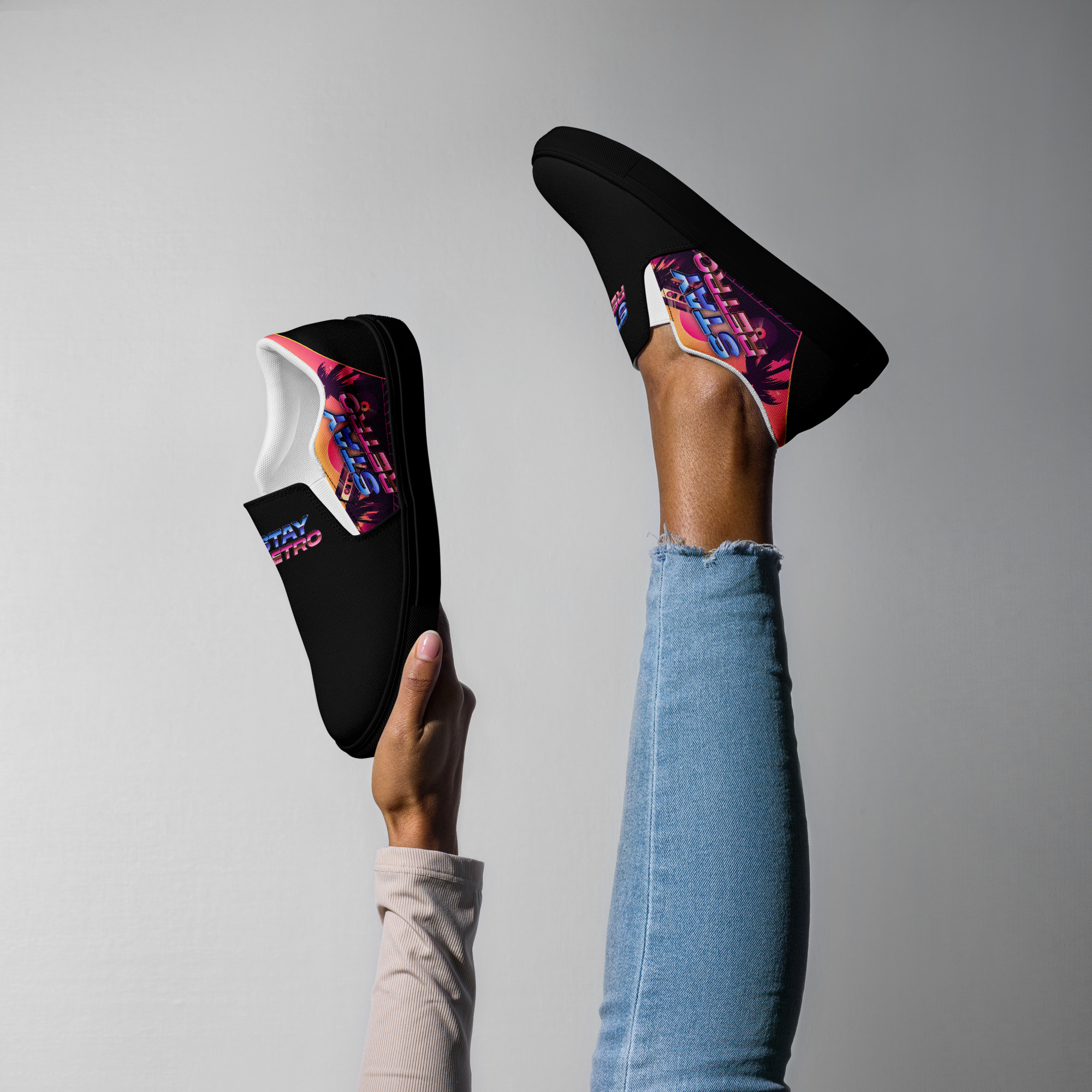 Retro Vaporware v3 Women’s slip-on canvas shoes - Image 15