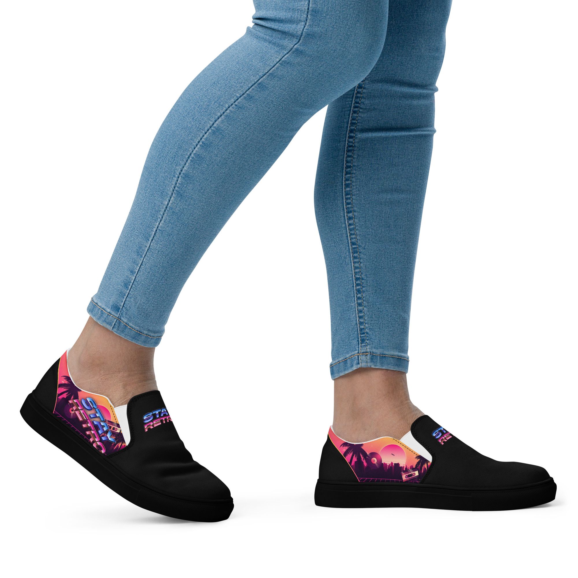 Retro Vaporware v3 Women’s slip-on canvas shoes - Image 17
