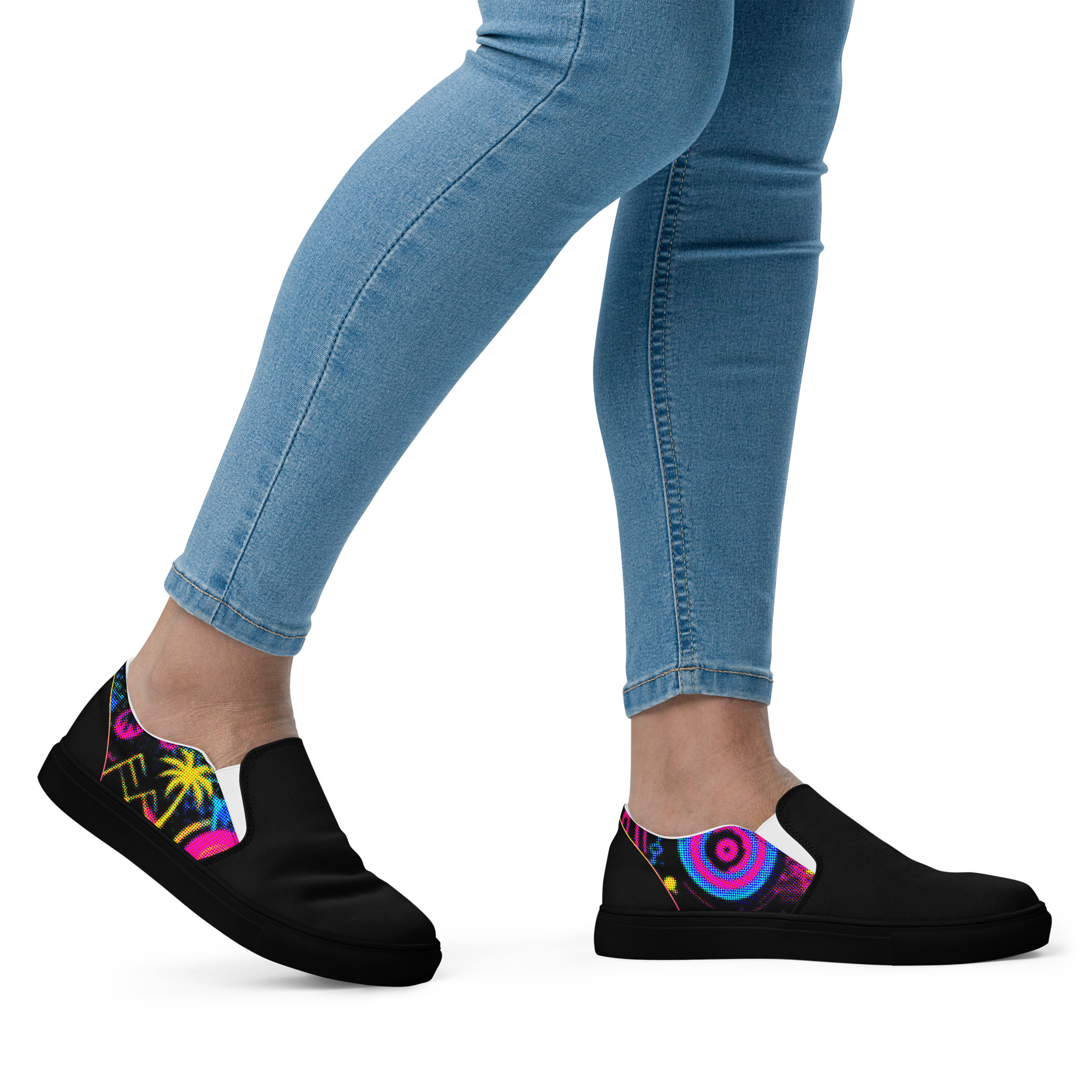 Retro Vaporware v4 Women’s slip-on canvas shoes - Image 17