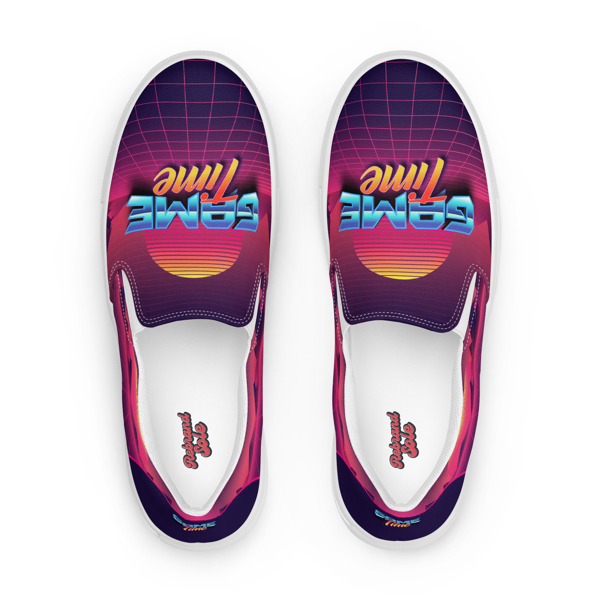 Retro Vaporware v2 Women’s slip-on canvas shoes - Image 6