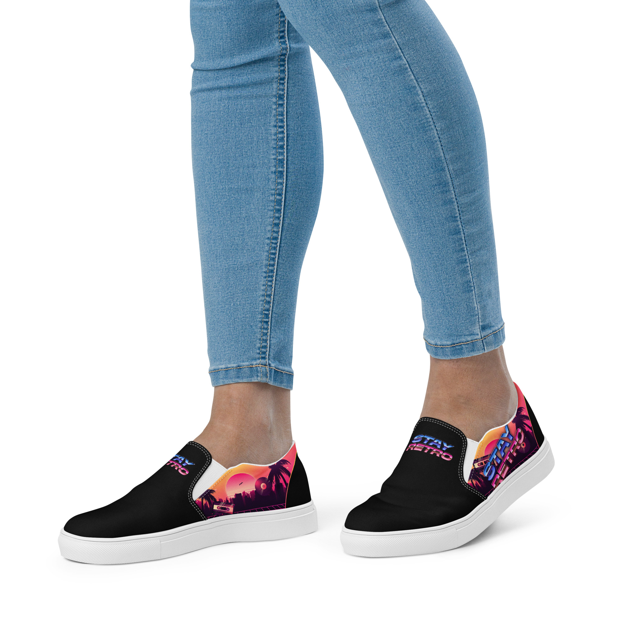 Retro Vaporware v3 Women’s slip-on canvas shoes