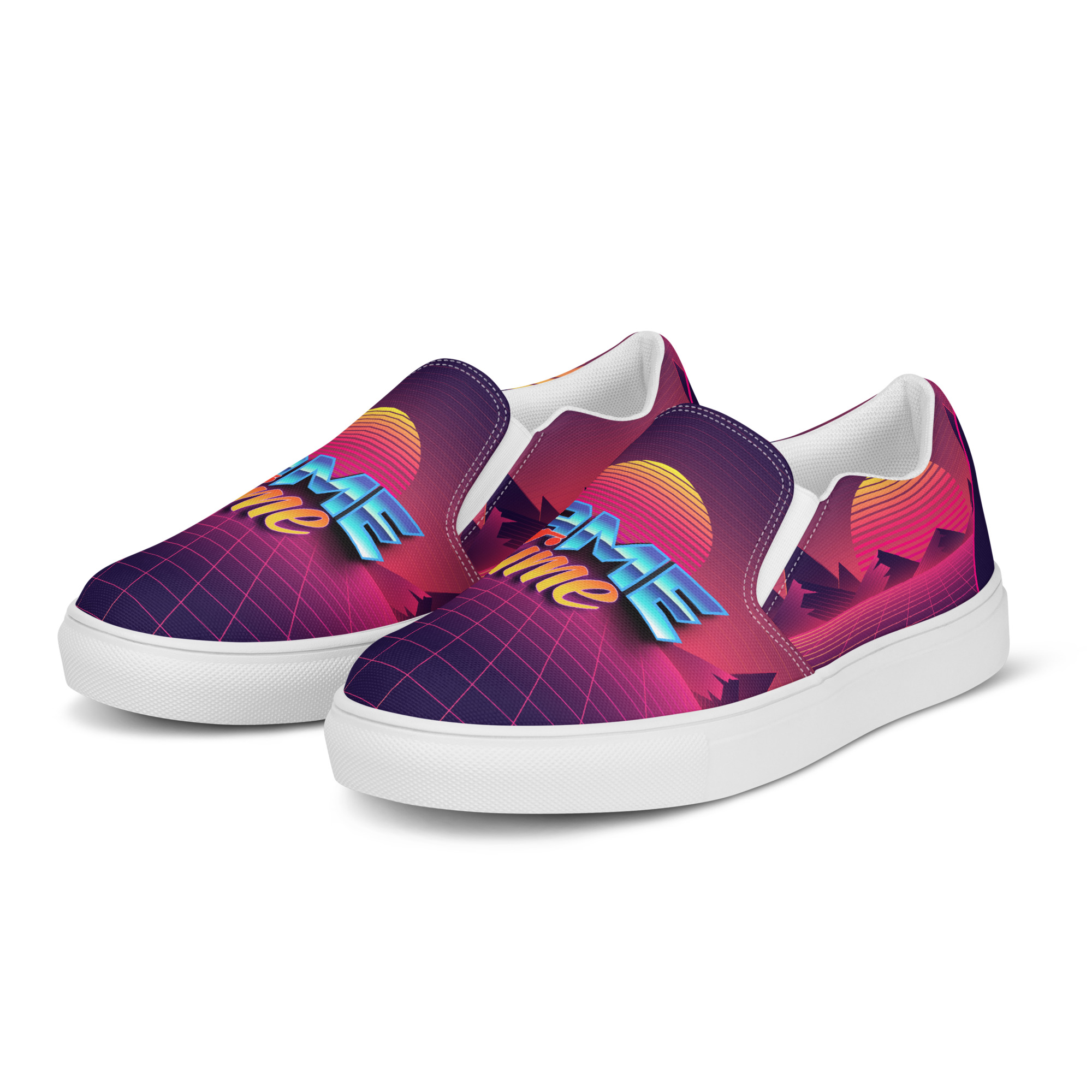 Retro Vaporware v2 Women’s slip-on canvas shoes - Image 5