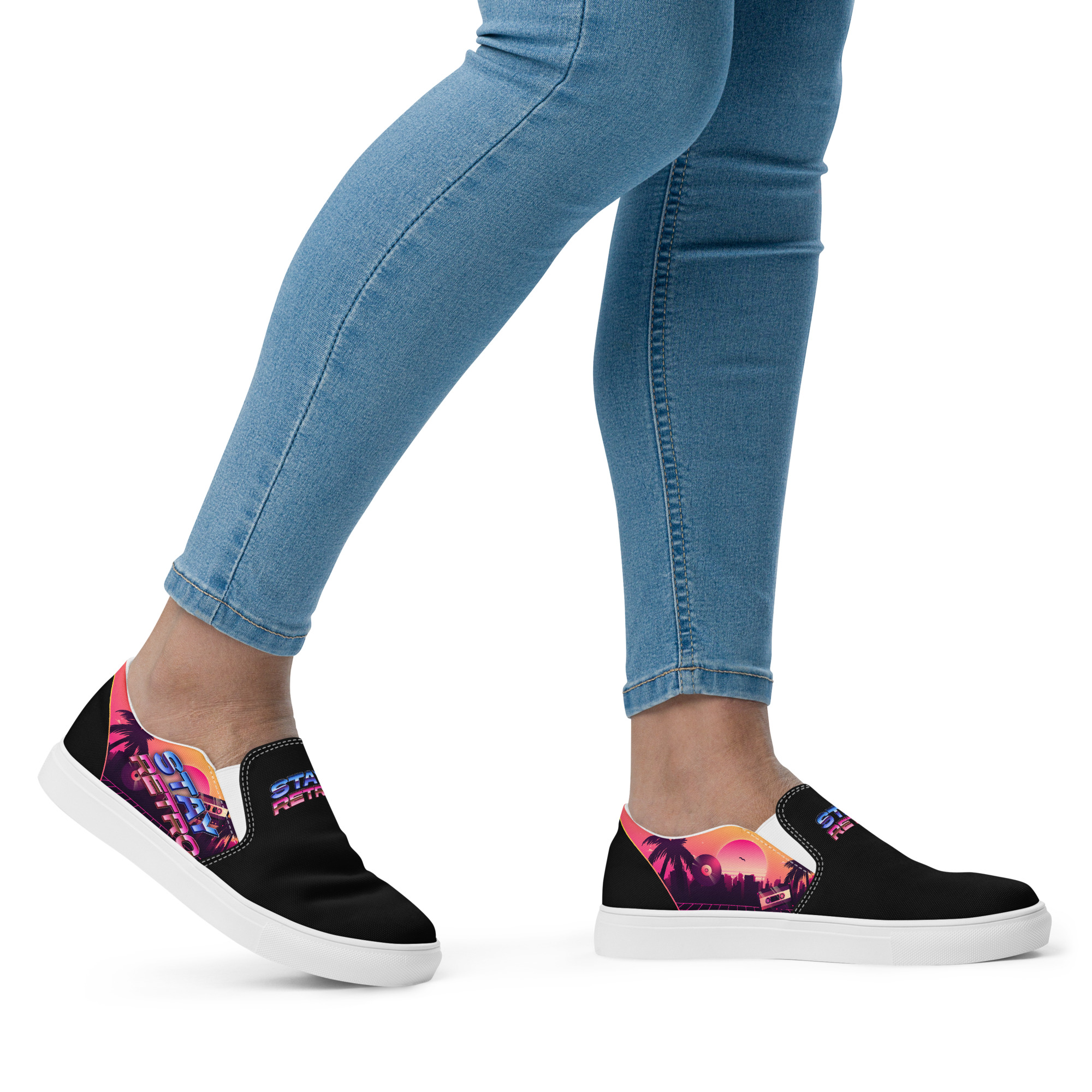 Retro Vaporware v3 Women’s slip-on canvas shoes - Image 20
