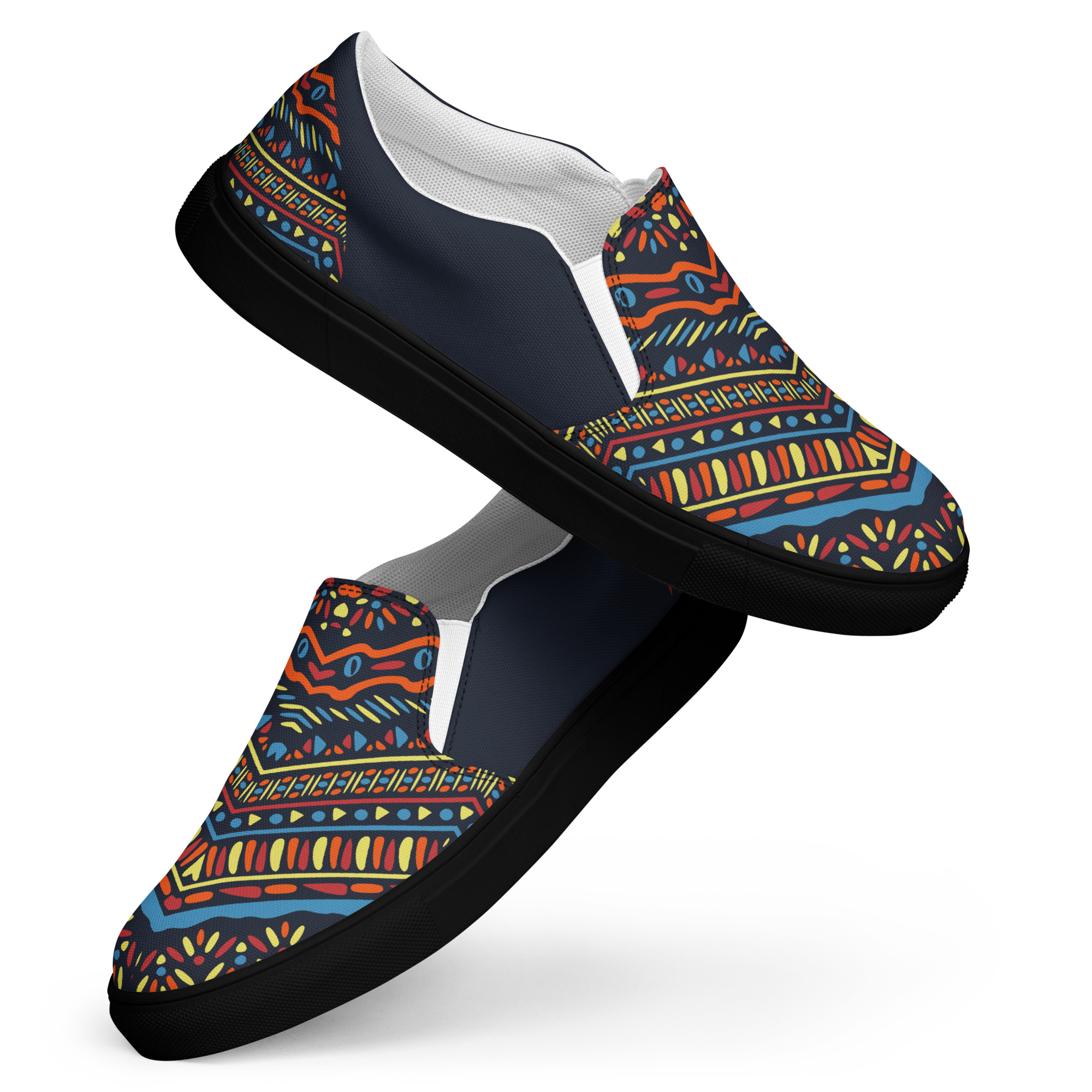 Tribal Art v1 Men’s slip-on canvas shoes - Image 10