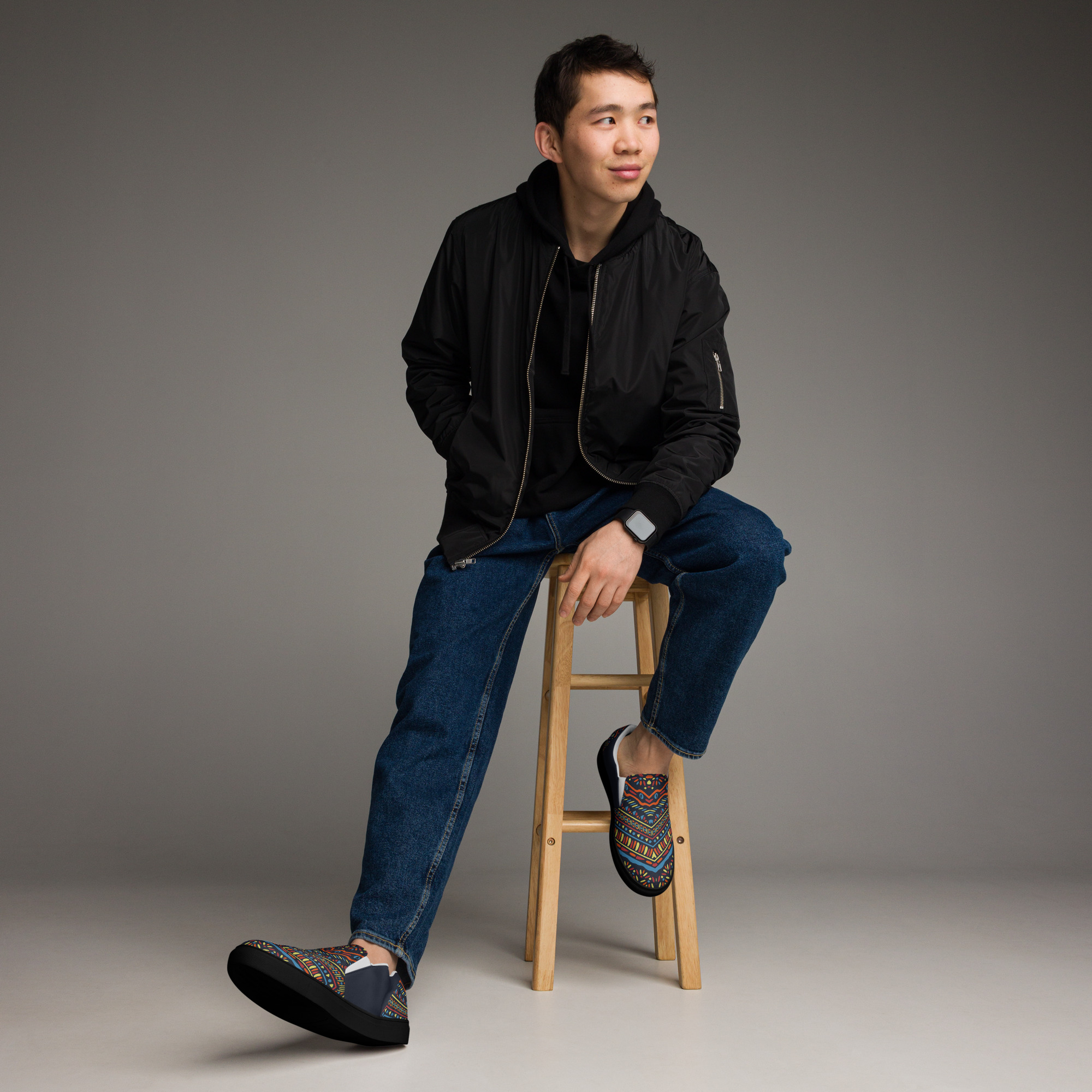 Tribal Art v1 Men’s slip-on canvas shoes - Image 18