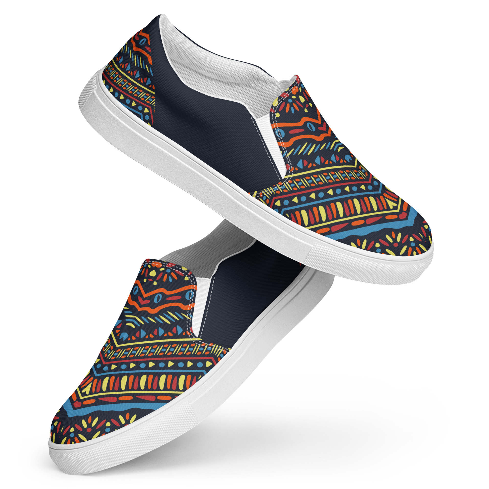 Tribal Art v1 Men’s slip-on canvas shoes