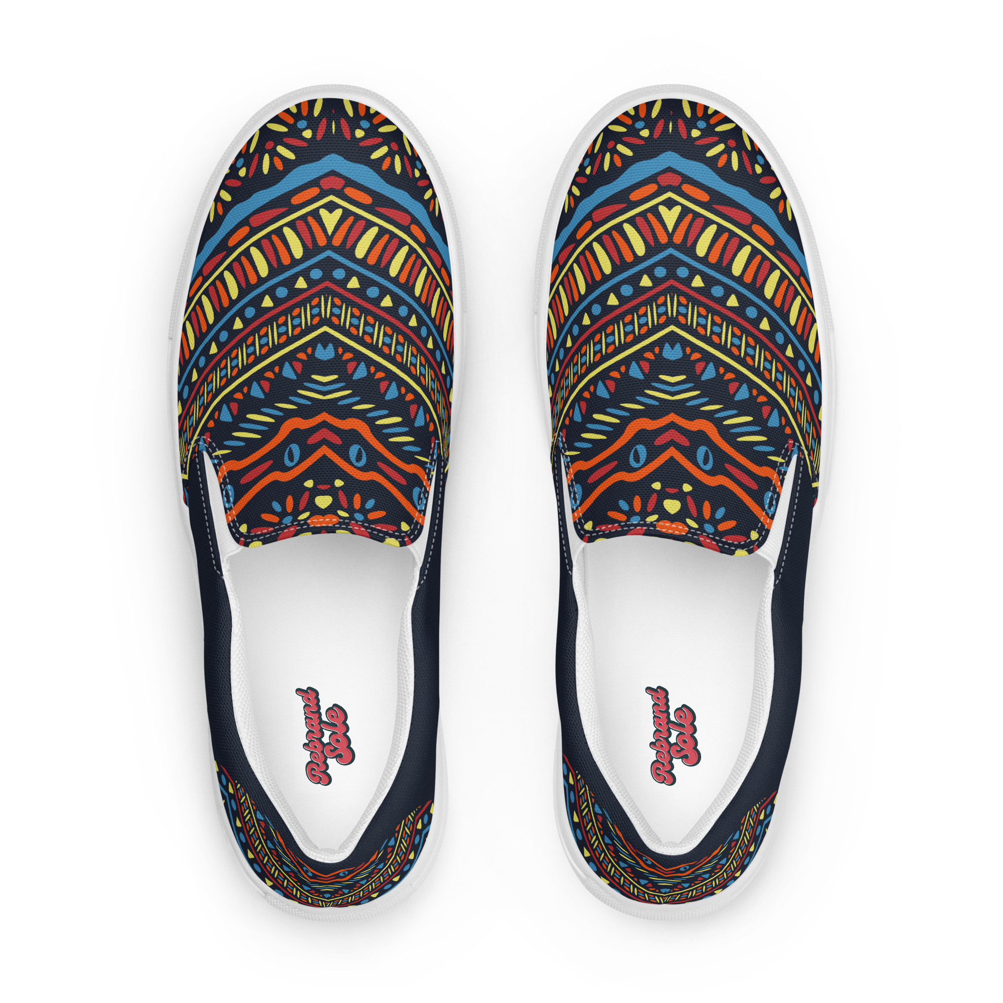 Tribal Art v1 Men’s slip-on canvas shoes - Image 5
