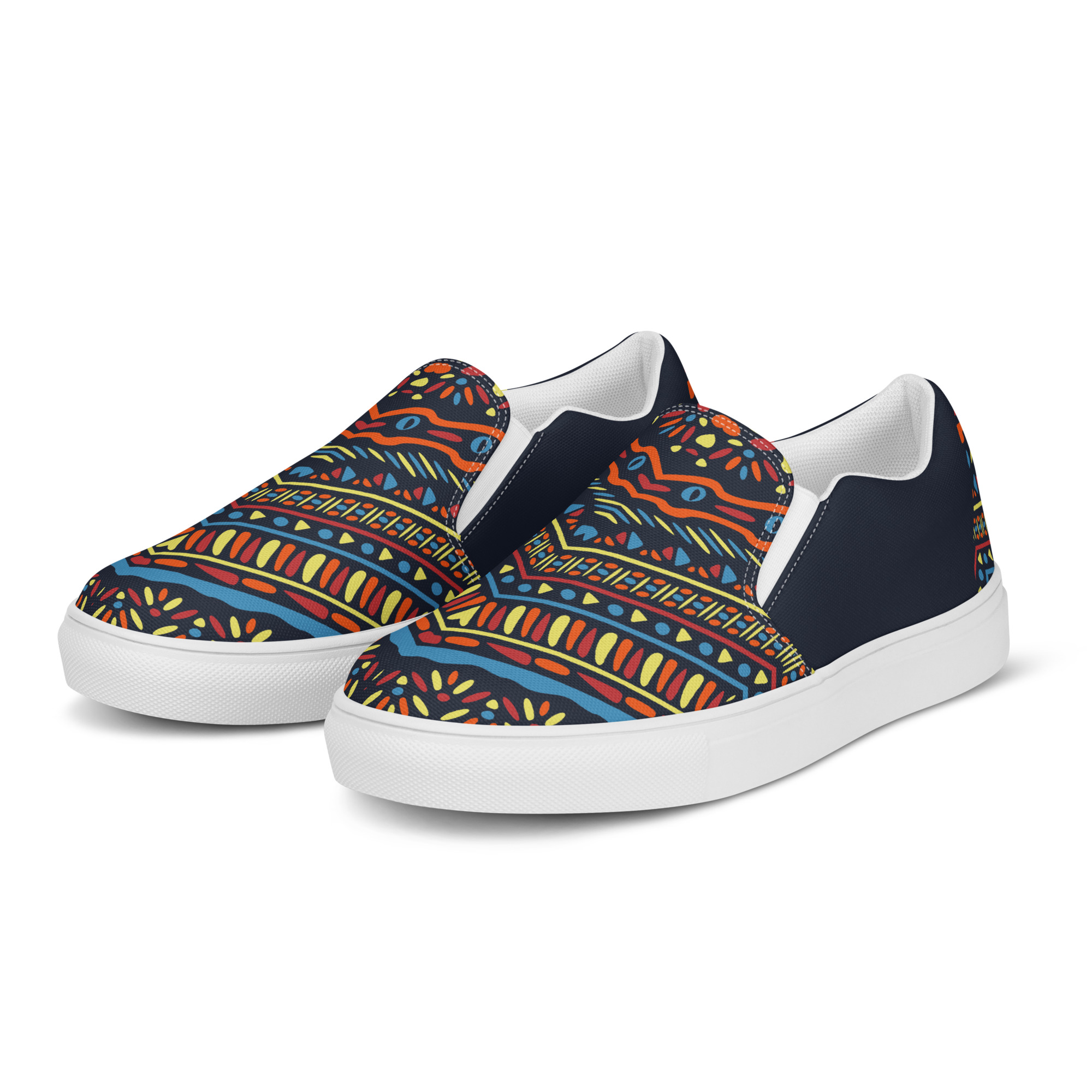 Tribal Art v1 Men’s slip-on canvas shoes - Image 4
